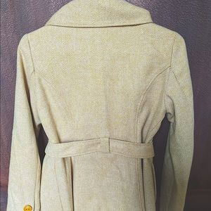 Tulle yellow tweed pea coat